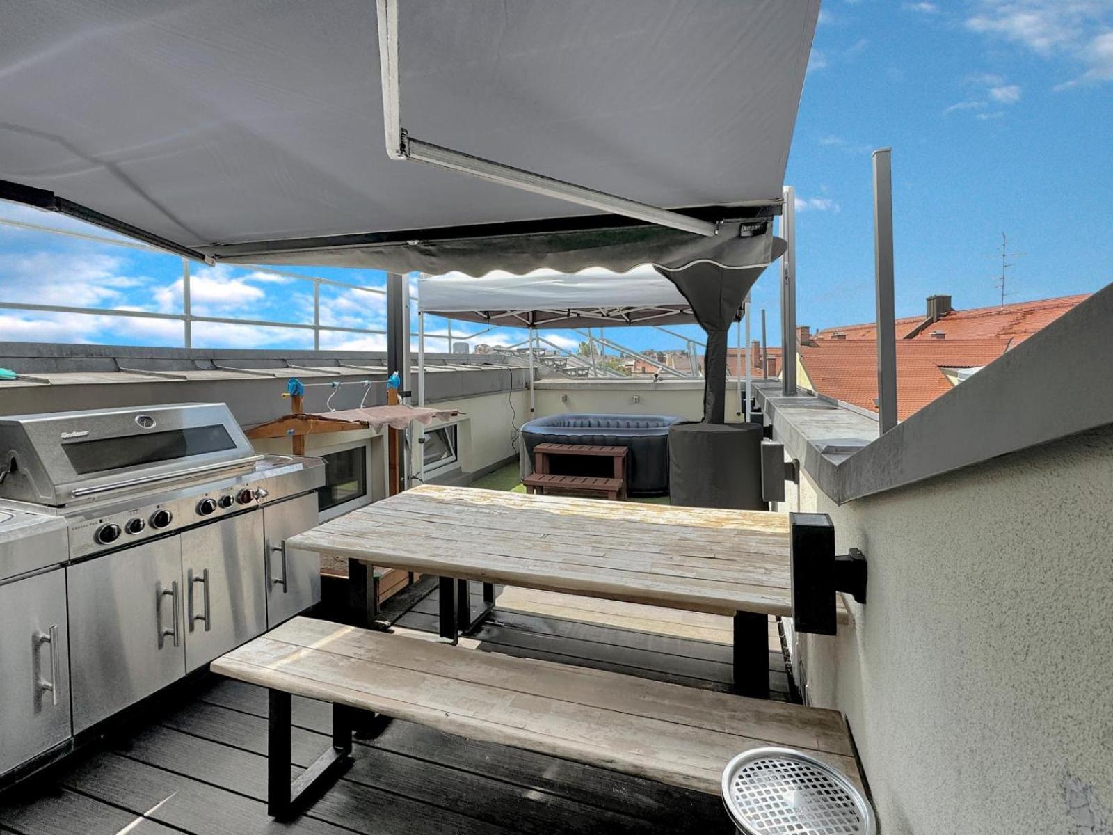 6 Zimmer Maisonette-Penthouse Pool Dachterrasse Luxus Múnich Exterior foto
