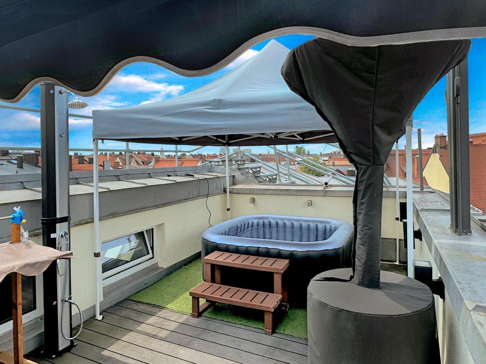 6 Zimmer Maisonette-Penthouse Pool Dachterrasse Luxus Múnich Exterior foto